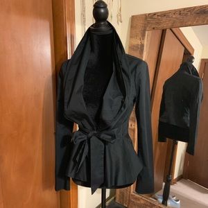 BCBG Black Structured Blazer. Big collar!